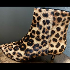 Taryn Rose Leopard Faux Fur Booties